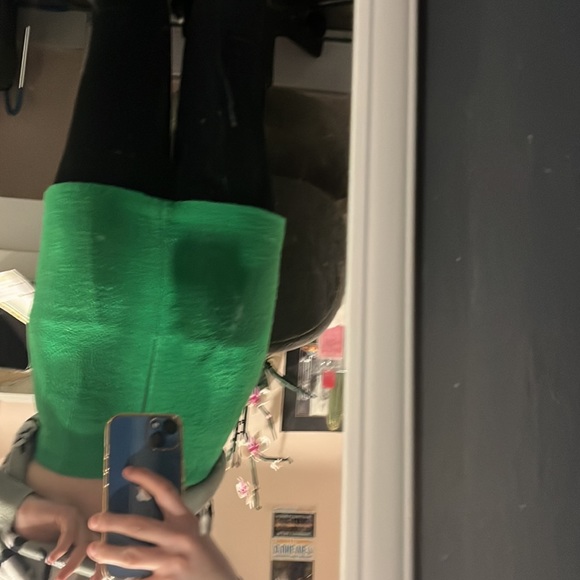 Zara mini skirt in green tweed - Picture 5 of 5